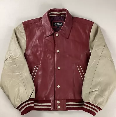 Buy Heavy Leather Oversize Varsity Jacket Quilted Lining Size XL - See Size Note • 36.99£