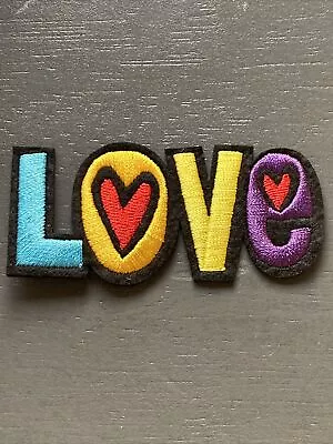 Buy LOVE Heart Letters Iron On / Sew On Embroidered Patch Badge Fancy Dress • 2.49£