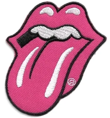 Buy ROLLING STONES Classic Tounge (Pink) : Woven IRON-ON PATCH Official Merch • 4.29£