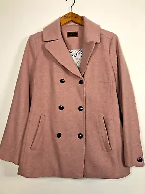 Buy M&S Coat Jacket 21% Wool Pink Women's Pockets M&S Size 16 Warm Lined VGC Buttons • 15.99£