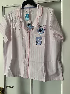 Buy Primark Pink Stitch PJ Button Down Top- Size 2 XL- New With Tags • 3.75£
