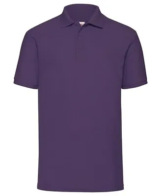 Buy Polo Shirts Mens Plain Tee T Shirt | All Colours Fruit Of The Loom 65/35 S-5XL • 8.95£