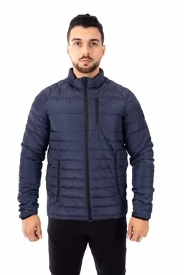 Buy Mens Jackets Zip Up Quilted Lined Bubble Coat Padded Puffer Winter Work Warm New • 15.90£