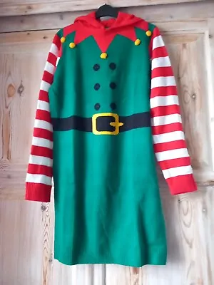 Buy Ladies Xmas Elf Jumper Dress Size 12-14 • 4£
