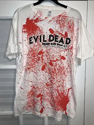 Buy Evil Dead Musical Splatter Zone Blood Shirt Bruce Campbell Ash Size Large L • 28.61£