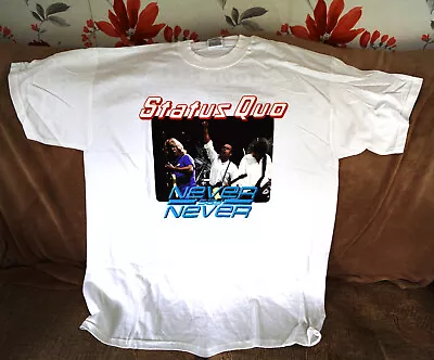 Buy Status Quo Vintage Memorial T-Shirt Never Say Never 2001 Tour/FREE Post • 14.50£