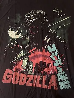 Buy Japanese Godzilla Black T-Shirt Movie Poster 80s Movie Film Large L  Tokyo • 15£