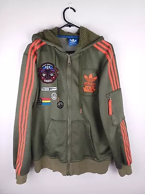 Buy Adidas Originals Star Wars Rebel Xwing Military Green Hoodie Track Top Jacket M • 49.93£