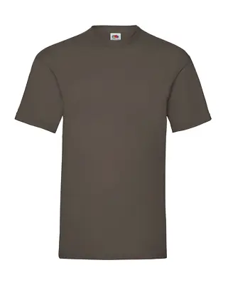 Buy *Fruit Of The Loom Plain/Cotton SUPER PREMIUM T-Shirt* Chocolate/Brown • 4.29£