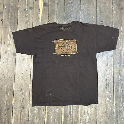 Buy Hard Rock Cafe T-Shirt Las Vegas Vintage Graphic Tee, Brown, Mens Large • 15£