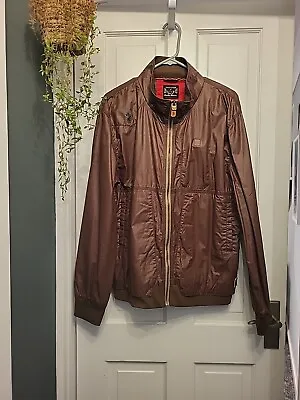 Buy Luke -  Brown Lightweight Faux Leather Jacket. Size Large • 19.99£