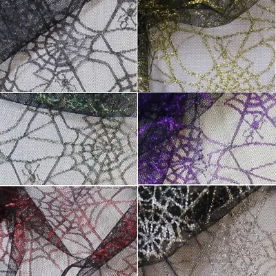 Buy Spiderweb Net Lace Fabric Spider Halloween Cobweb Gothic Material • 7£