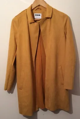 Buy Noisy May Faux Suede Jacket Small Yellow Used IMMACULATE • 5.49£
