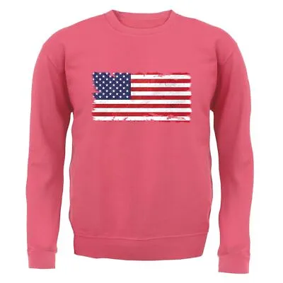 Buy USA Grunge Style Flag - Adult Hoodie / Sweater - United States America Trump • 21.95£