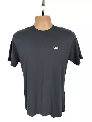 Buy Mens Vans Size Medium M Black Short Sleeve Casual Classic Fit Crew T Shirt Tee • 8.99£