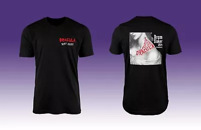 Buy Dracula Neck Bite Black T-Shirt Top Tee - Bram Stoker 125th Anniversary Gothic • 8.99£