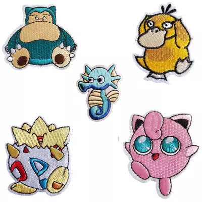 Buy Pokemon Iron On Patch Embroidered Sew On Iron On Transfer Snorlax Psyduck Jiggly • 8.99£
