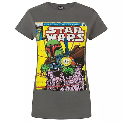 Buy Star Wars Womens/Ladies Boba Fett Comic T-Shirt NS4220 • 9.02£