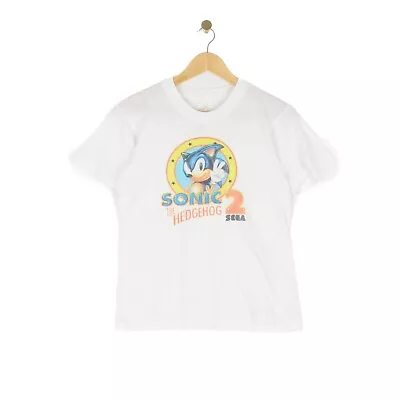 Buy Vintage Sonic The Hedgehog Sega 2 T-Shirt Single Stitch Paper Thin Tee Size S • 49.99£