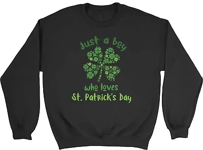 Buy St Patricks Day Sweatshirt Kid Just A Boy Who Loves St Patricks Day Girl Jumper • 12.99£
