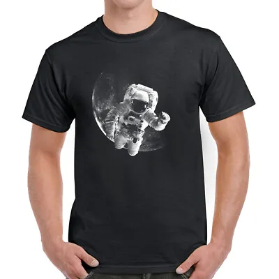 Buy Astronaut Moon Jump Fist Pump T-Shirt Lunar Module Eclipse And Space Sun • 14.99£
