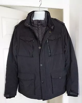 Buy Schott NYC Men's Field Jacket Parka, Black, 3XL • 125£