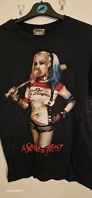 Buy Harley Quinn T Shirt Small Black Graphic Print Suicide Squad Crew Neck Gildan  • 7.50£