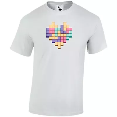 Buy Pixel Art Heart T Shirt Jumper Gaming Themed T-shirt Adults Teens & Kids Sizes • 10.99£