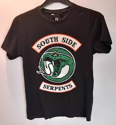 Buy New Look Ladies Black Short Sleeved T-Shirt With  South Side Serpents  UK Size10 • 8£