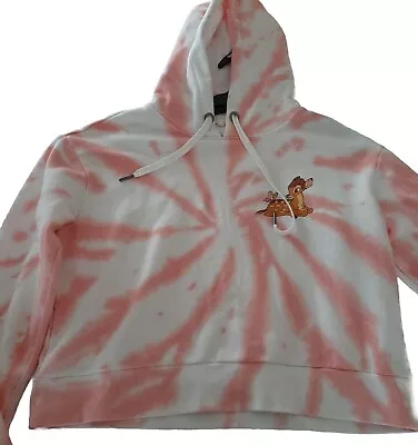 Buy Disney Pink Tie Dye Cropped Bambi Hoodie Size Small EUC Tracked Postage  • 12£