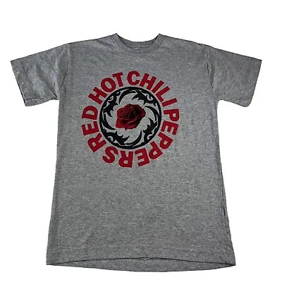 Buy Red Hot Chili Peppers Top Rose Gray Heather Grey Short Sleeve T-Shirt Small Band • 13.95£
