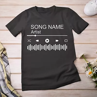 Buy Personalised Custom Song Name Unisex Adults Choice Music Player Classic Shirt • 10.99£
