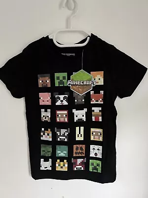 Buy Minecraft T-Shirt Top Boys Game Kids Children Short Sleeve Creeper Tshirt Gamer • 7.95£