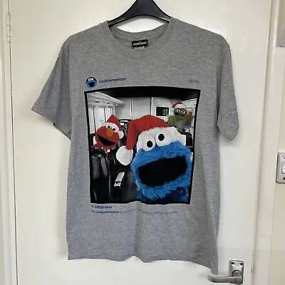 Buy Cookie Monster Christmas Party Bus Sesame Street Gildan Tag T-Shirt Size Large • 12£