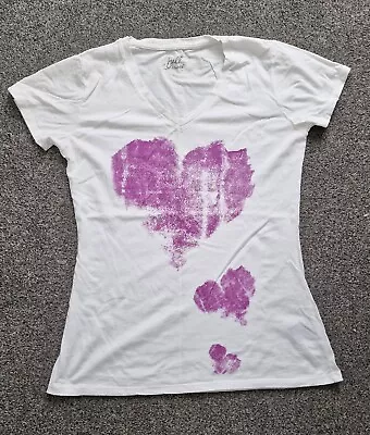 Buy Full Volume By Emp Womens T Shirt. V Neck Purple Heart Size M 10 • 6£