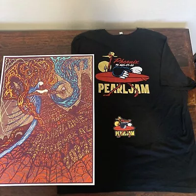 Buy Pearl Jam Phoenix Bundle Show Poster Sticker XXXL 3XL T-Shirt Official Merch New • 139.94£
