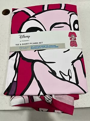 Buy Disney Lilo & Stitch Angel Hot Pink PJ Pyjama Set Ladies Primark • 19.99£
