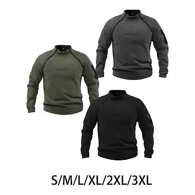 Buy Outdoor Men Jacket, Autumn Winter Casual Zipper Pullover Sweatshirt, Thermal • 11.16£