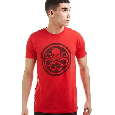 Buy Official Marvel Mens Hydra Logo T-shirt Red S-2XL • 13.99£