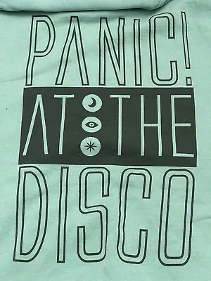 Buy RARE Panic At The Disco 2018 Concert Tour Turquoise Hoodie Unisex Large • 35.79£