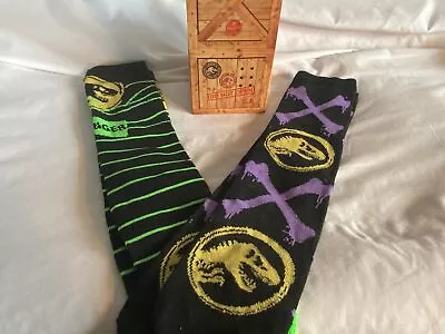 Buy 2 Prs Jurassic Park World Tube Socks Loot Crate Exclusive New Shoe Sz 6-12 Adult • 23.67£