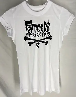 Buy FAMOUS STARS AND STRAPS Womens Shirt Size Medium Crossbones Rare NEW NWT • 15.91£