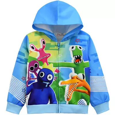 Buy Boys Girls Rainbow Friends Hoodies Coat Long Sleeve Zip Up Sweatshirt Jacket New • 11.69£