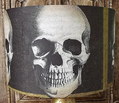 Buy Gothic Skull Lamp Shade 2,lampshade Halloween Black And Gold Free Gift • 33.99£
