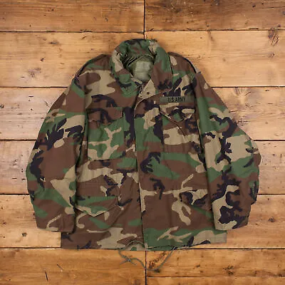 Buy Military Jacket L M65 Field Jacket US Army Camouflage Green Zip Snap • 39.59£