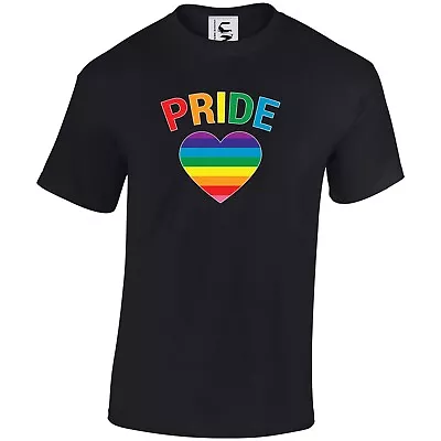 Buy Pride LGBTQ+ Gay Pride Flag Heart T-shirt Top Shirt Adults Teens & Kids Sizes • 10.99£