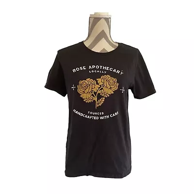 Buy Schitts Creek Rose Apothecary Black Tee Size L • 14.25£
