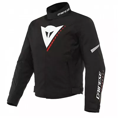 Buy Dainese Veloce D-Dry Waterproof Mens Motorcycle Jacket Vented Black / White • 114£