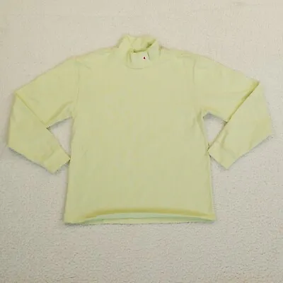 Buy Champion Shirt Womens Medium Green Reverse Weave Mock Neck Outdoors Logo • 3.40£