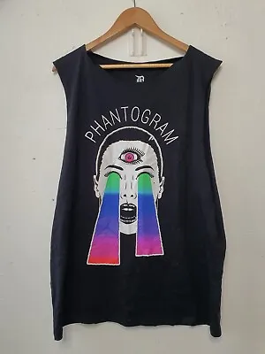 Buy Phantogram Singlet Shirt Mens SIZE Extra Large Black New York Rock Band • 13.66£